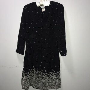 🌺Flowery black dress🌺